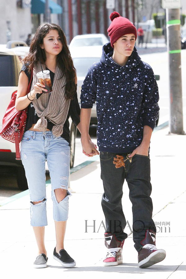 selena和justin,justinselena 叛逆小情侣justin bieber与selena gomez明星情侣街拍