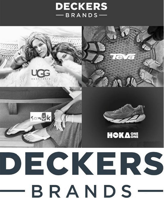 deckers纽约证券交易所上市 品牌标识变化
