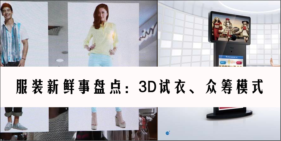 服装新鲜事儿盘点:3D试衣、店铺合伙人、众筹模式