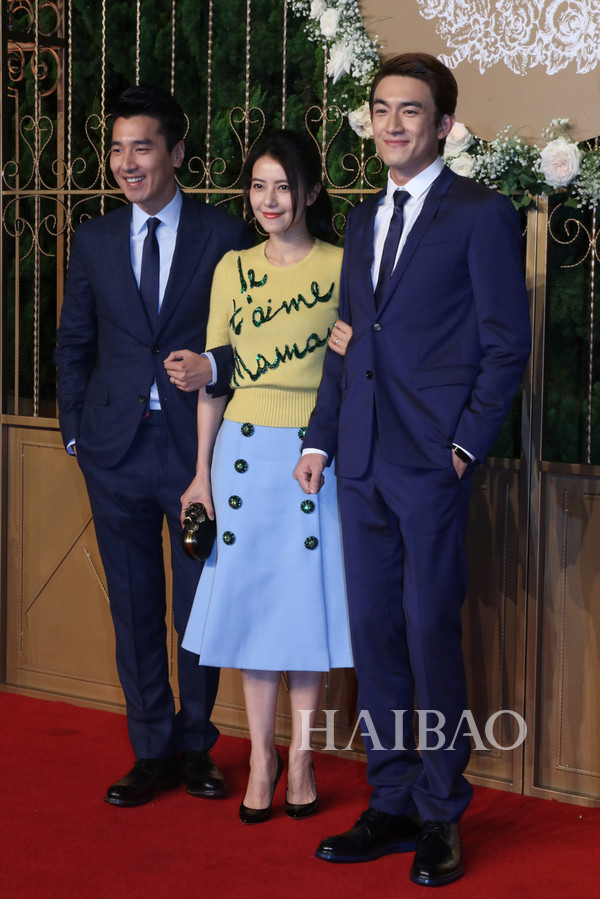 赵又廷,高圆圆,林更新亮相黄晓明,angelababy婚礼红毯