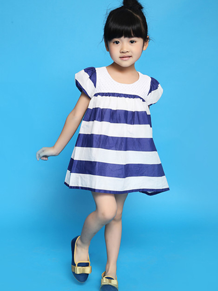 Mesamis蒙蒙摩米2016新品蓝白条纹裙