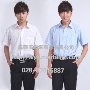 涤棉工作服定做_成都定制工作服厂_夏季短袖工作服_成都服装厂