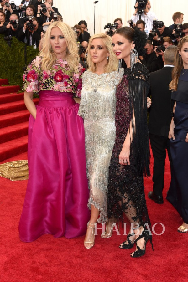 keren craig,ellie goulding,georgina chapman亮相2015年met ball